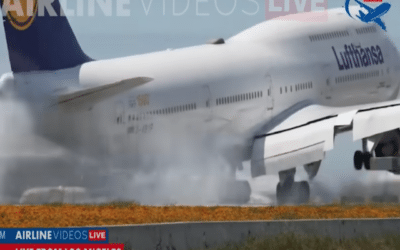 Atterrissage brutal d’un Boeing 747-8 de Lufthansa à Los Angeles (vidéo)