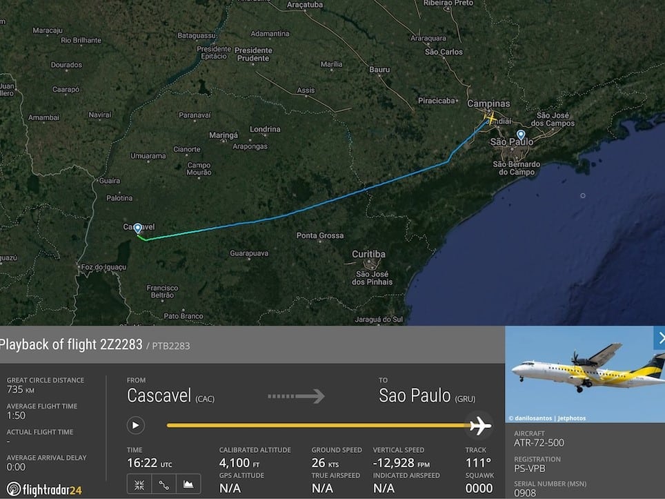 Brésil : crash d’un ATR 72-500 avec 62 personnes à bord