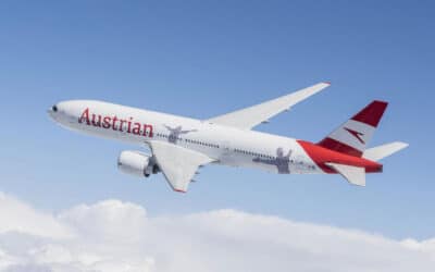 Premier décollage Austrian Airlines avec revêtement « peau de requin »